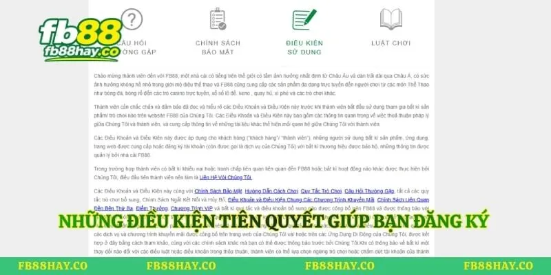 Những điều kiện tiên quyết giúp bạn đăng ký nhanh chóng